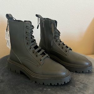 Zara leather ankle boots